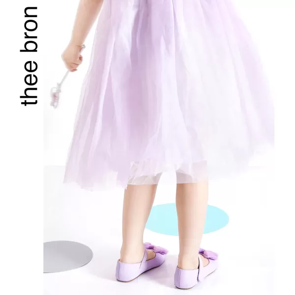 THEE BRON Toddler Girls Shoes Mary Jane Flats for Girls Ballerina Dress ShoesAg207purple