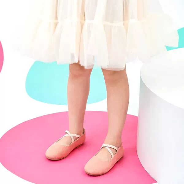 THEE BRON Toddler Girls Shoes Mary Jane Flats for Girls Ballerina Dress ShoesAg250pink