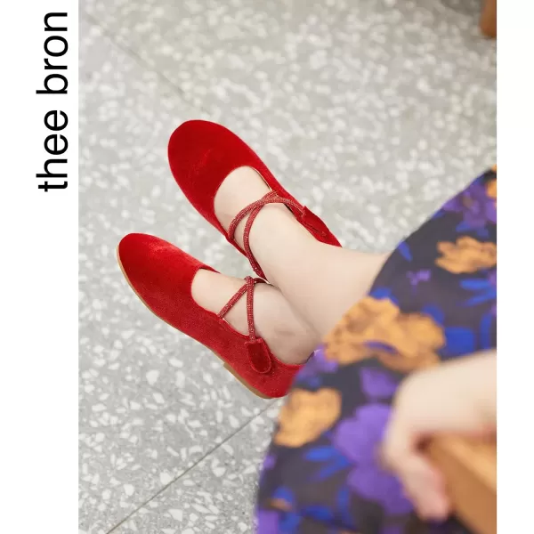 THEE BRON Toddler Little Girl Shoes Flower Mary Jane Flats Zapatos de Vestir de NiasAf332red