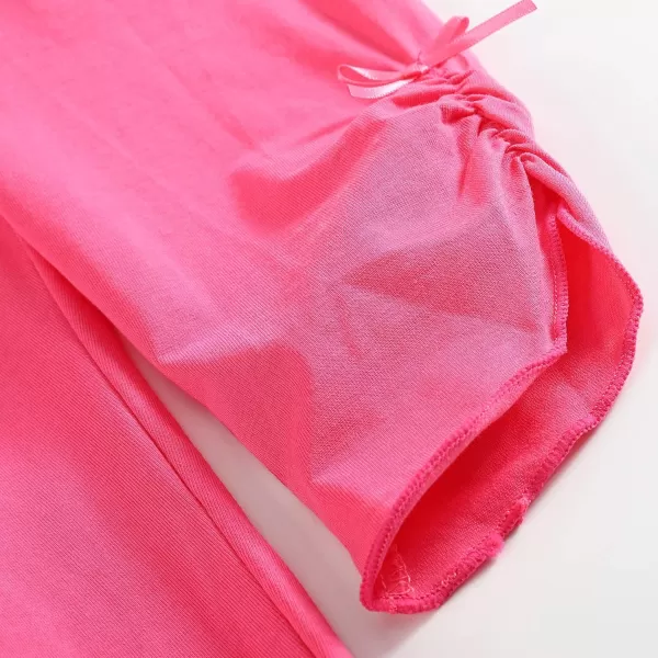 THEE BRON ToddlerLittle Girls Capri Basic Soild Leggings Kids Summer PantsC2 Pack Pink