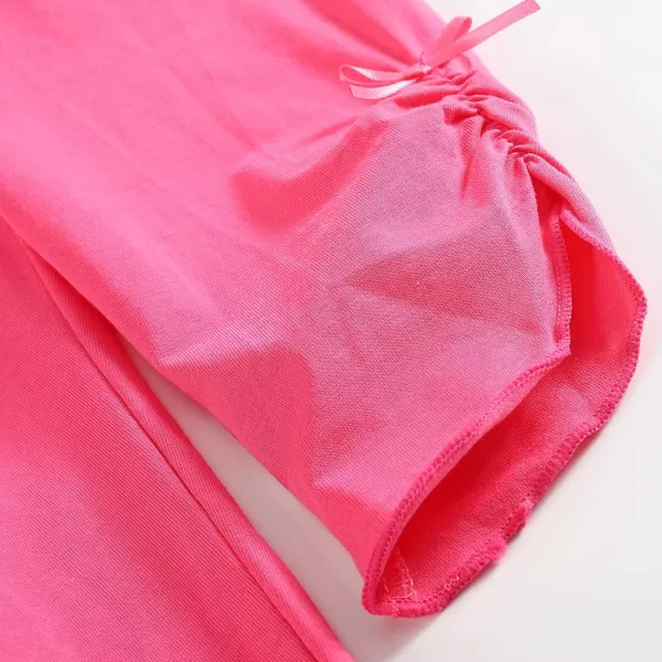 THEE BRON ToddlerLittle Girls Capri Basic Soild Leggings Kids Summer PantsC3 Pack Pink