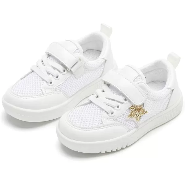 THEE BRON Boys Girls Athletic Sneakers Walking Lightweight Kids Running Tennis ShoesAs26gold