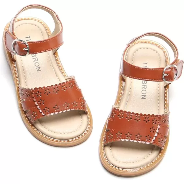 THEE BRON Girls Comfort Sandals Kids Shoes Sandals Filles SandalesTb2106brown