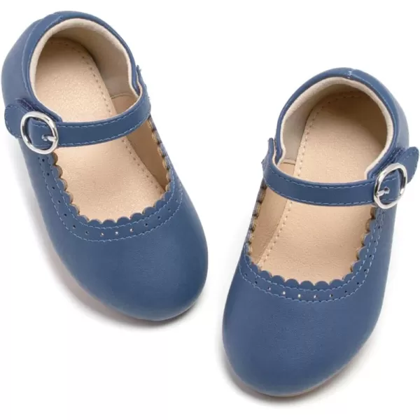 THEE BRON Girls Princess Dress Shoes for Little Girls Zapatos de PrincesaAf314blue