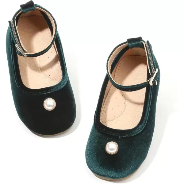 THEE BRON Girls Princess Dress Shoes for Little Girls Zapatos de PrincesaAf334green