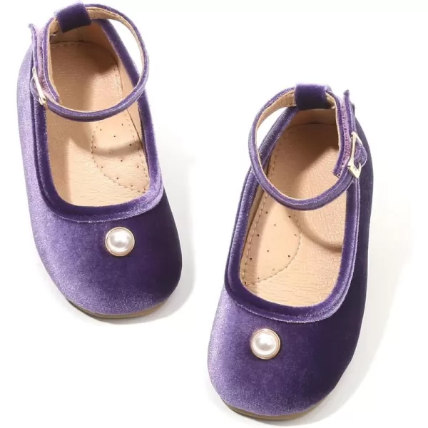 THEE BRON Girls Princess Dress Shoes for Little Girls Zapatos de PrincesaAf334purple