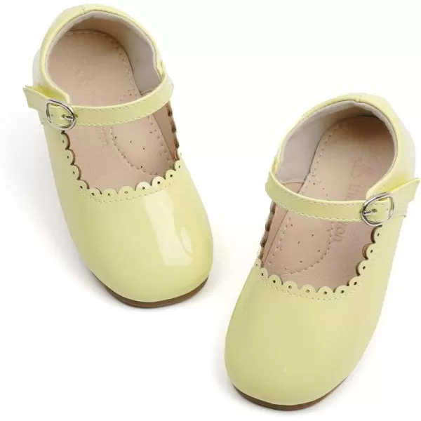 THEE BRON Girls Princess Dress Shoes for Little Girls Zapatos de PrincesaAf406yellow