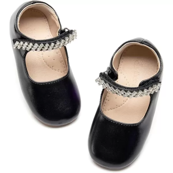 THEE BRON Girls Princess Dress Shoes for Little Girls Zapatos de PrincesaAf436black