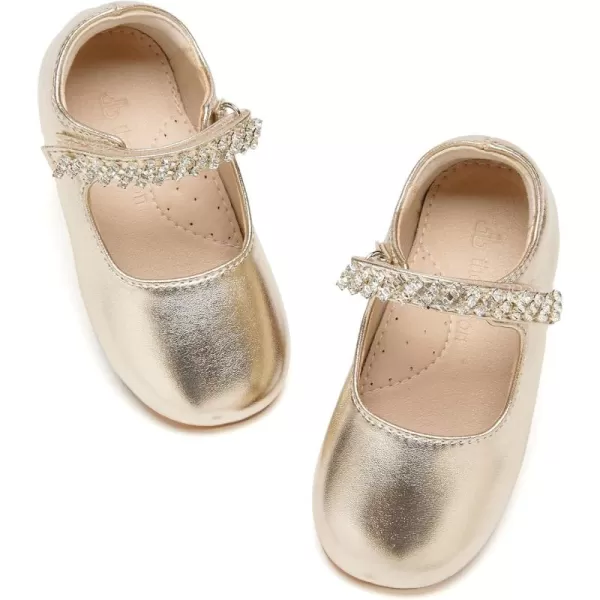 THEE BRON Girls Princess Dress Shoes for Little Girls Zapatos de PrincesaAf436gold