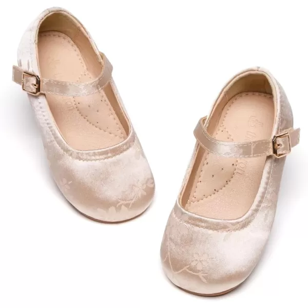 THEE BRON Girls Princess Dress Shoes for Little Girls Zapatos de PrincesaAf462apricot