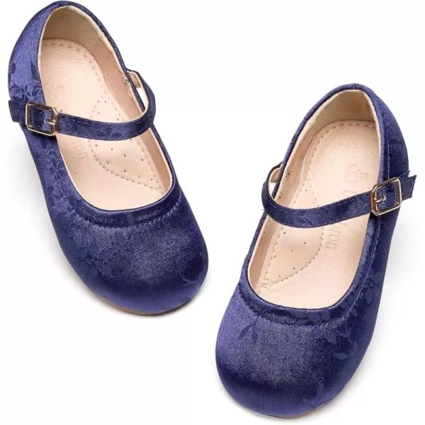 THEE BRON Girls Princess Dress Shoes for Little Girls Zapatos de PrincesaAf462dark Blue