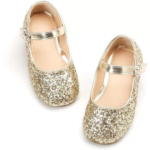 THEE BRON Girls Princess Dress Shoes for Little Girls Zapatos de PrincesaAg213gold