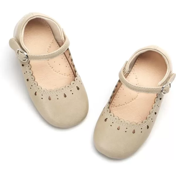 THEE BRON Girls Princess Dress Shoes for Little Girls Zapatos de PrincesaAg215beige