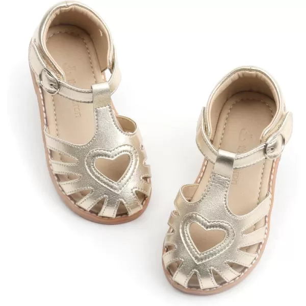 THEE BRON Girls Sandals Toddler Summer Dress Shoes508gold