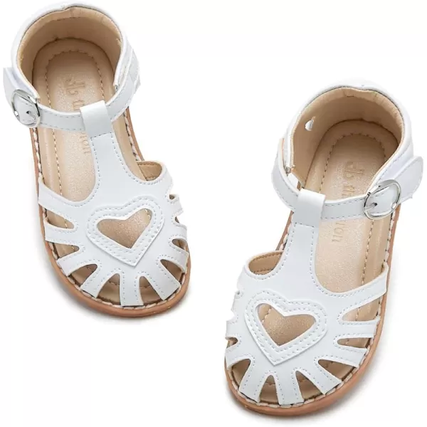 THEE BRON Girls Sandals Toddler Summer Dress Shoes508white
