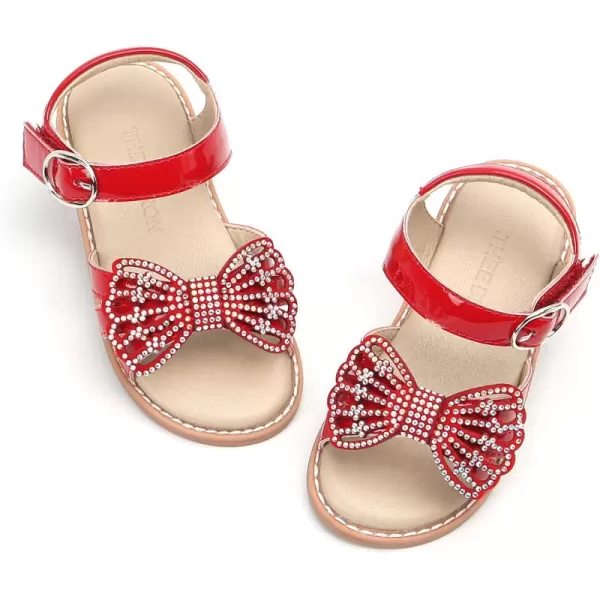 THEE BRON Girls Sandals Toddler Summer Dress ShoesAa308red
