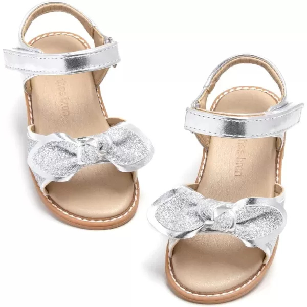 THEE BRON Girls Sandals Toddler Summer Dress ShoesAa386silver