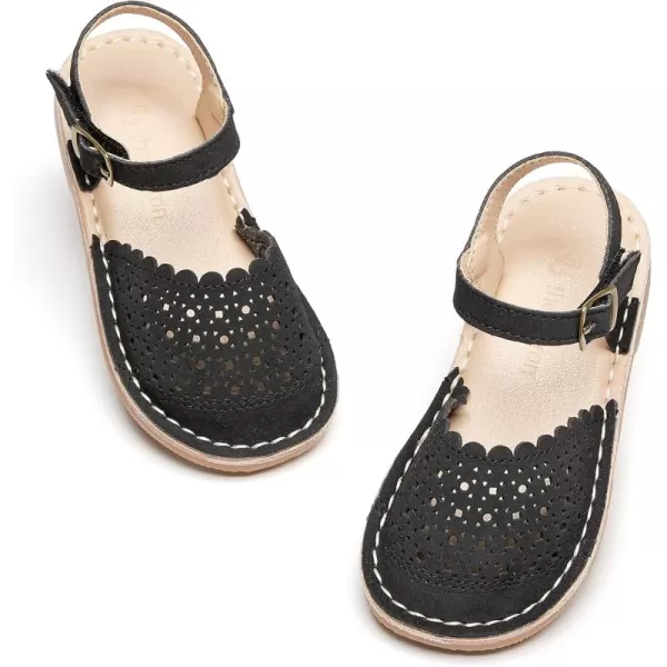 THEE BRON Girls Sandals Toddler Summer Dress ShoesAa426black