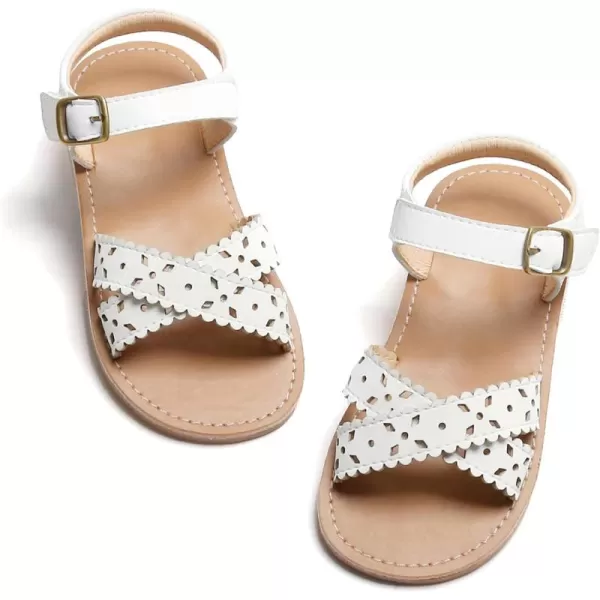 THEE BRON Girls Sandals Toddler Summer Dress ShoesTb2234white
