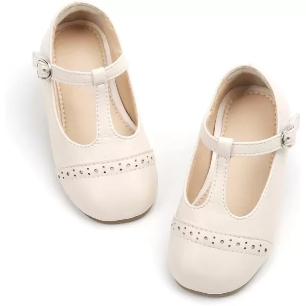 THEE BRON Girls TStrap Flats ToddlerLittle Kid Ballet Mary Jane Party Dress ShoesAf318apricot