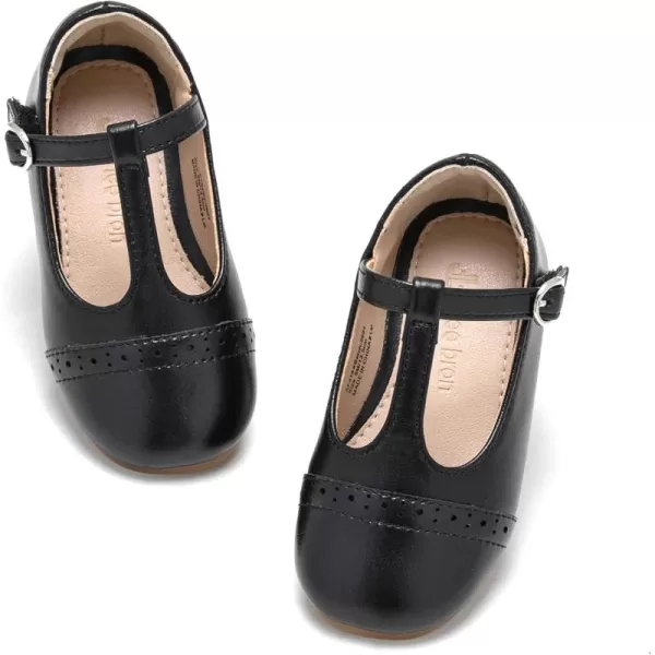 THEE BRON Girls TStrap Flats ToddlerLittle Kid Ballet Mary Jane Party Dress ShoesAf318black