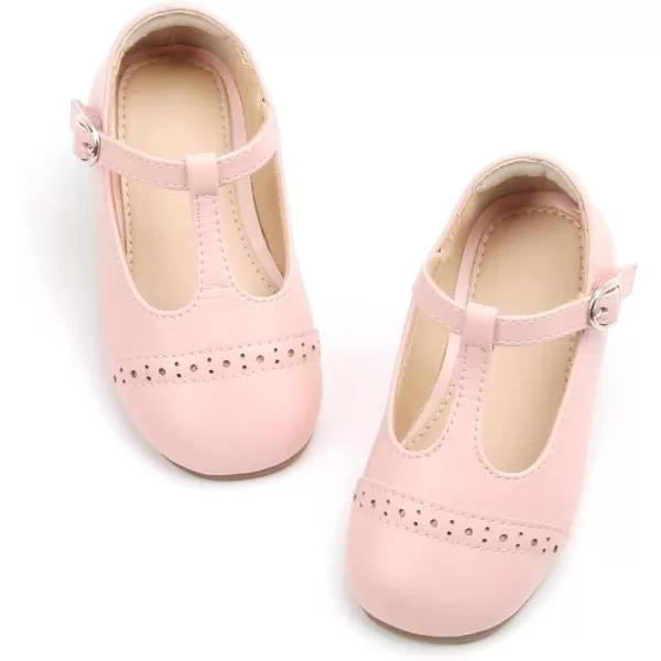 THEE BRON Girls TStrap Flats ToddlerLittle Kid Ballet Mary Jane Party Dress ShoesAf318pink