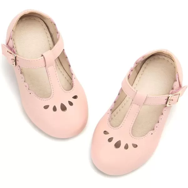 THEE BRON Girls TStrap Flats ToddlerLittle Kid Ballet Mary Jane Party Dress ShoesAg227beige
