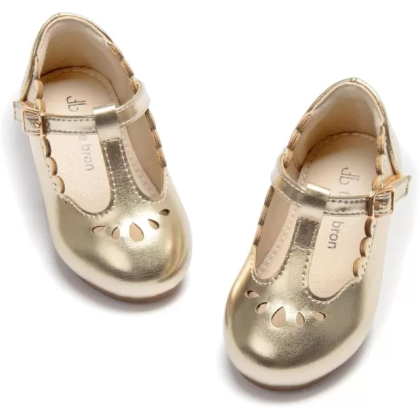 THEE BRON Girls TStrap Flats ToddlerLittle Kid Ballet Mary Jane Party Dress ShoesAg227gold