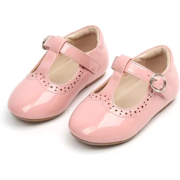 THEE BRON Girls TStrap Flats ToddlerLittle Kid Ballet Mary Jane Party Dress ShoesAg234pink