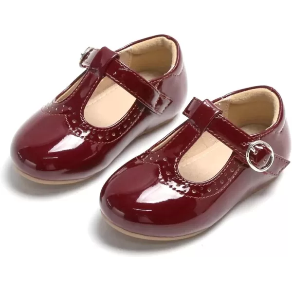 THEE BRON Girls TStrap Flats ToddlerLittle Kid Ballet Mary Jane Party Dress ShoesAg234red