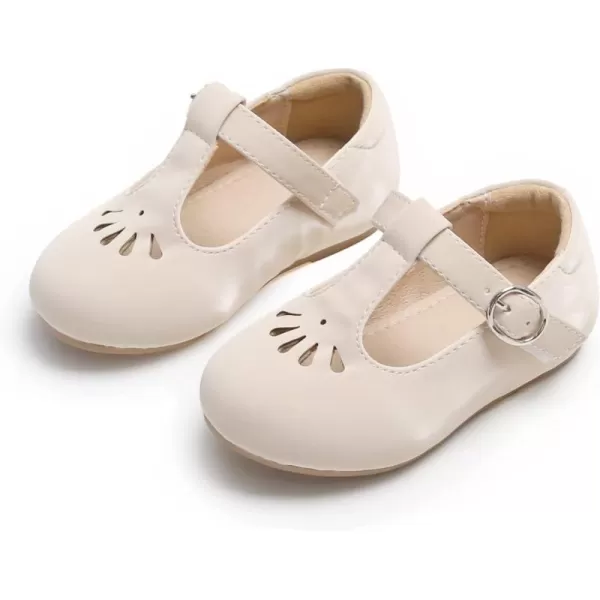 THEE BRON Girls TStrap Flats ToddlerLittle Kid Ballet Mary Jane Party Dress ShoesAg236beige