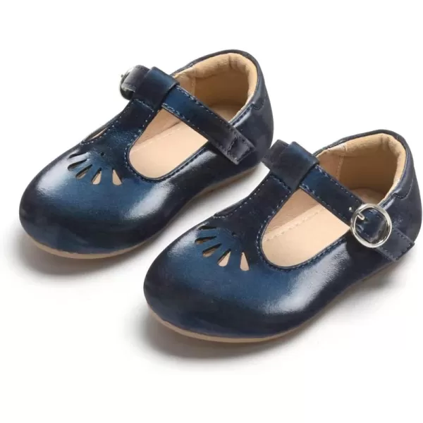 THEE BRON Girls TStrap Flats ToddlerLittle Kid Ballet Mary Jane Party Dress ShoesAg236blue