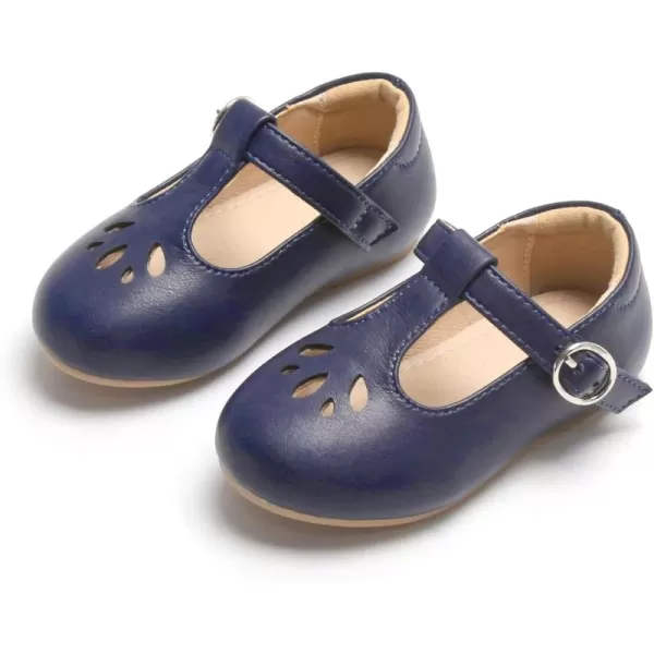 THEE BRON Girls TStrap Flats ToddlerLittle Kid Ballet Mary Jane Party Dress ShoesAg254blue