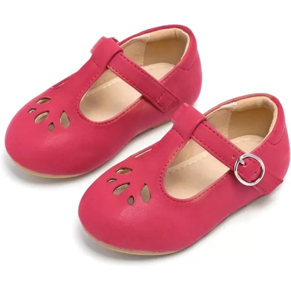 THEE BRON Girls TStrap Flats ToddlerLittle Kid Ballet Mary Jane Party Dress ShoesAg254pink