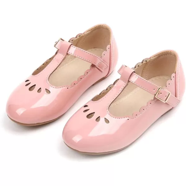 THEE BRON Girls TStrap Flats ToddlerLittle Kid Ballet Mary Jane Party Dress ShoesAx312pink