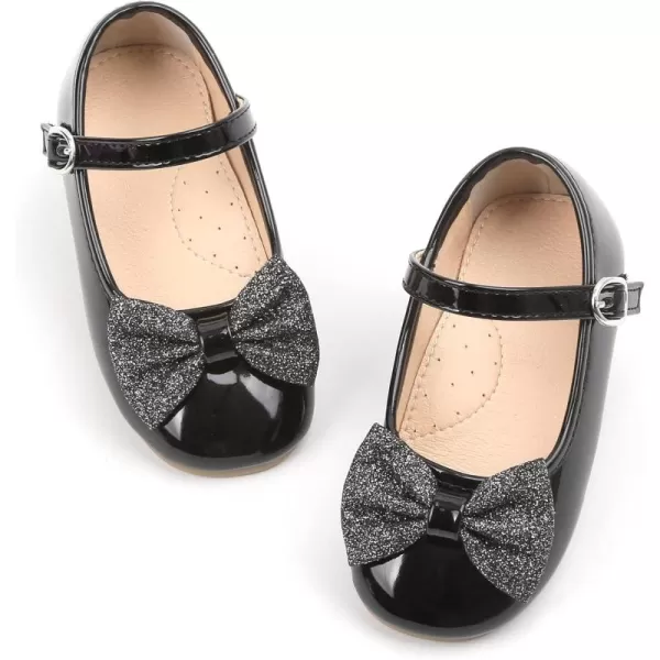 THEE BRON Girls ToddlerLittle Kid Ballet Mary Jane Flat Dress ShoesAf328black