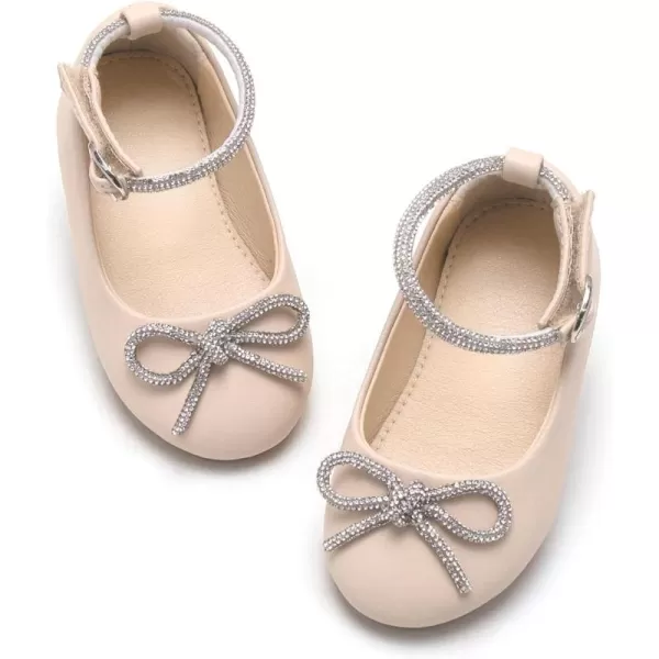 THEE BRON Girls ToddlerLittle Kid Ballet Mary Jane Flat Dress ShoesAf336beige