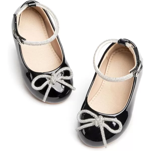 THEE BRON Girls ToddlerLittle Kid Ballet Mary Jane Flat Dress ShoesAf336black