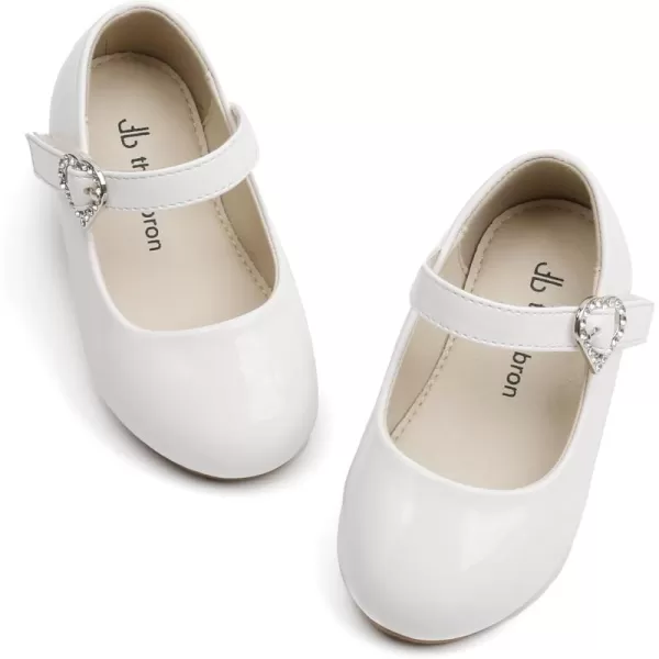 THEE BRON Girls ToddlerLittle Kid Ballet Mary Jane Flat Dress ShoesAf416white