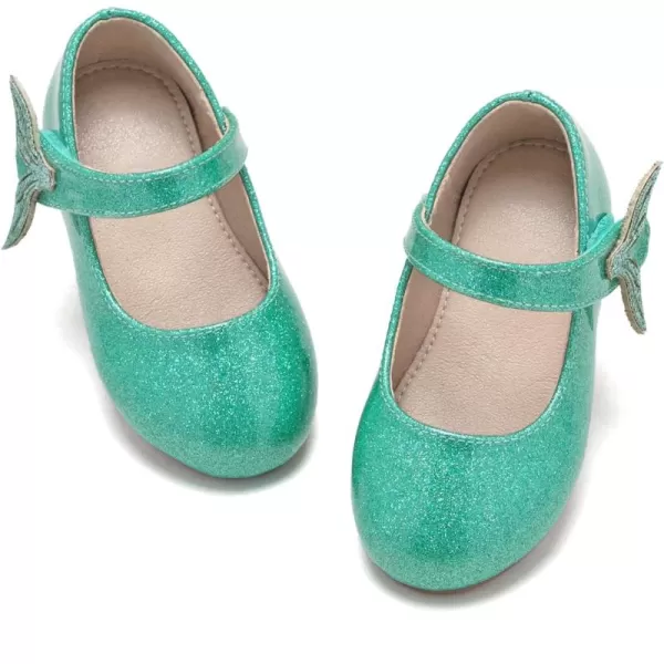 THEE BRON Girls ToddlerLittle Kid Ballet Mary Jane Flat Dress ShoesAf422mermaid Green