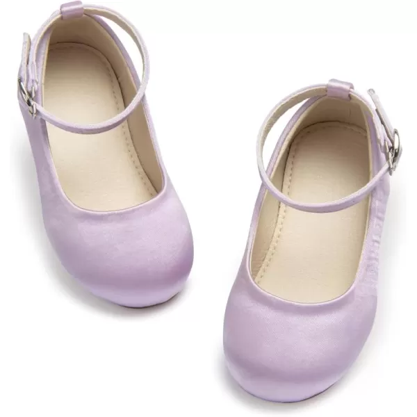 THEE BRON Girls ToddlerLittle Kid Ballet Mary Jane Flat Dress ShoesAf464purple