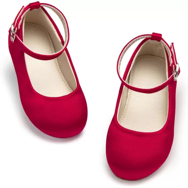 THEE BRON Girls ToddlerLittle Kid Ballet Mary Jane Flat Dress ShoesAf464red