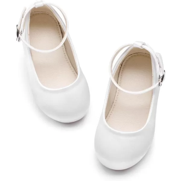 THEE BRON Girls ToddlerLittle Kid Ballet Mary Jane Flat Dress ShoesAf464white