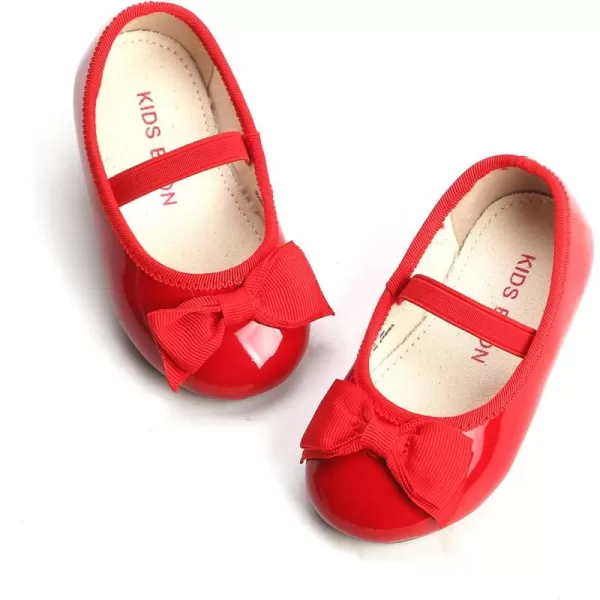 THEE BRON Girls ToddlerLittle Kid Ballet Mary Jane Flat Dress ShoesG02 Red