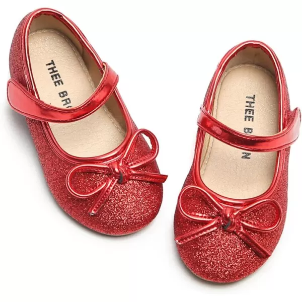THEE BRON Girls ToddlerLittle Kid Ballet Mary Jane Flat Dress ShoesG03 Red