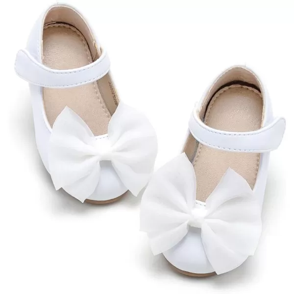 THEE BRON Girls ToddlerLittle Kid Ballet Mary Jane Flat Dress ShoesG06 White