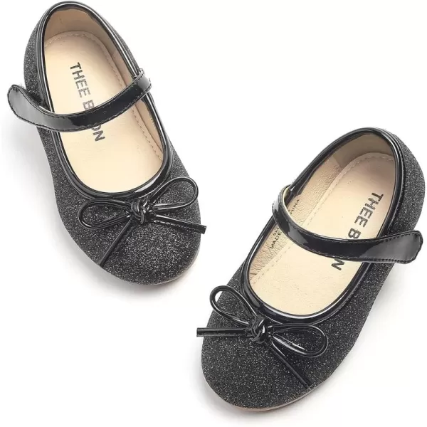 THEE BRON Girls ToddlerLittle Kid Ballet Mary Jane Flat Dress ShoesG20 Black