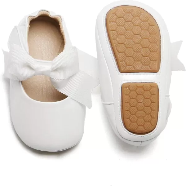 THEE BRON Infant Toddler Baby Soft Sole Leather Shoes for Girls Boys Walking Sneakers8518white