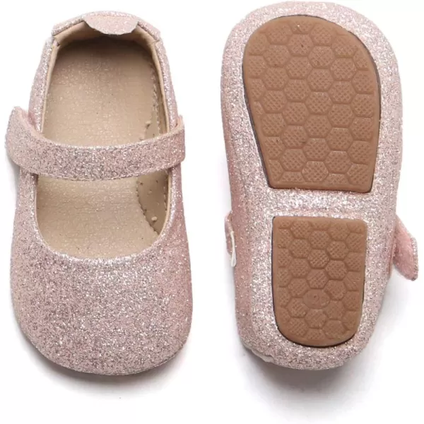 THEE BRON Infant Toddler Baby Soft Sole Leather Shoes for Girls Boys Walking Sneakers8788pink