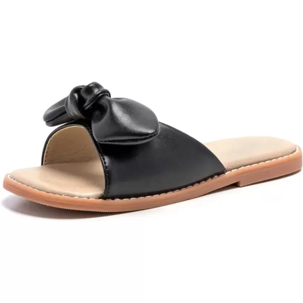 THEE BRON Princess Dress Slippers Slides Sandals for Little GirlsAa366black